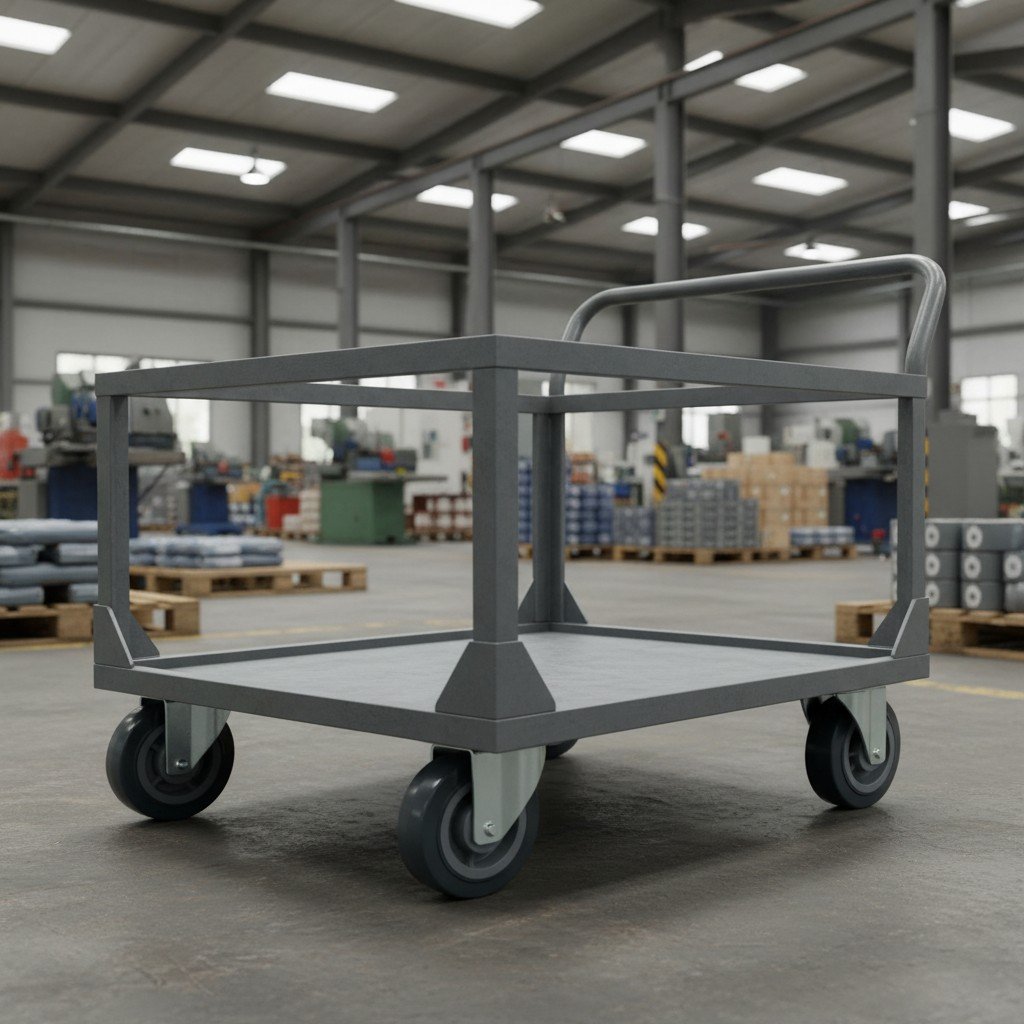 plataforma de carga con ruedas de poliuretano
