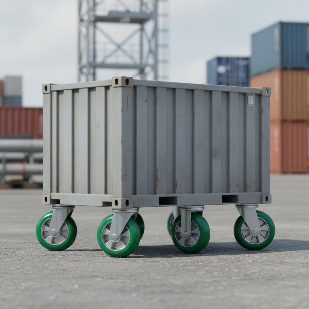 contenedor con ruedas de aluminio