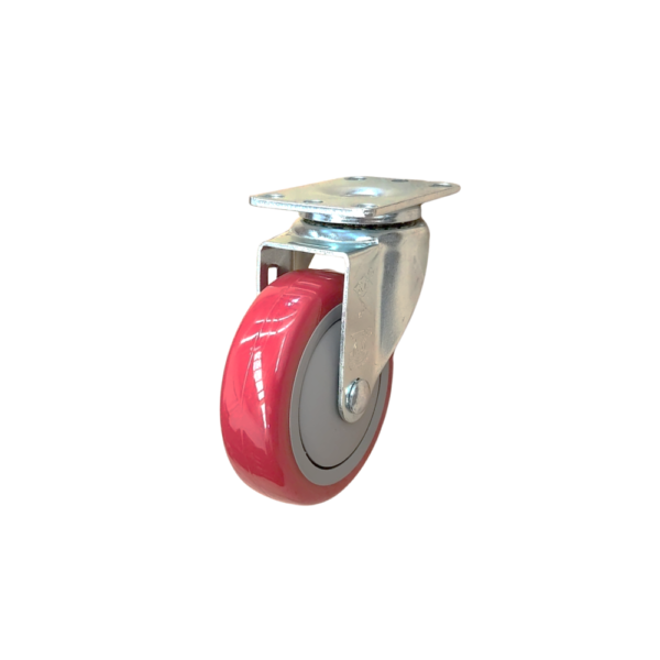 RODAJA GIRATORIA SIN FRENO - MOD GLA 412 RED POLY