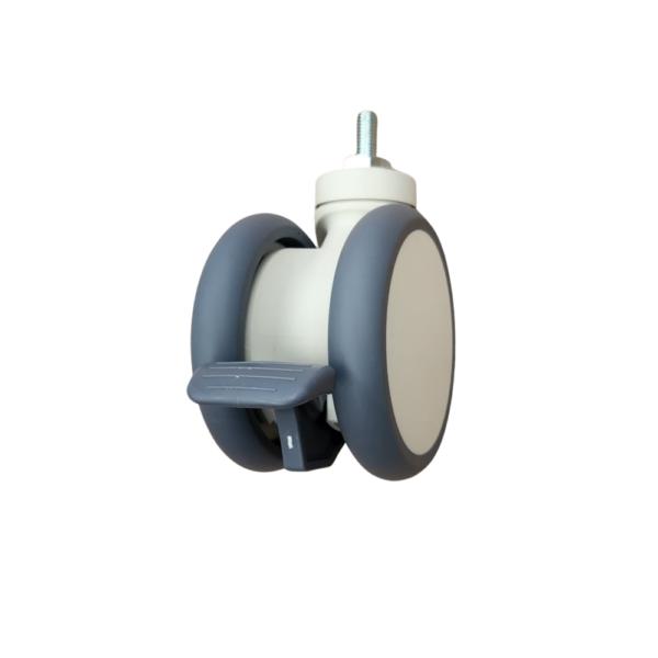RODAJA GIRATORIA CON FRENO FRONTAL TOTAL EN INYECCION DE NYLON - MOD DS 125 TPR FP IMP