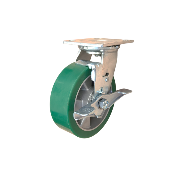 RODAJA GIRATORIA CON FRENO LATERAL METALICO - MOD GS 62 AL-PLY G FL