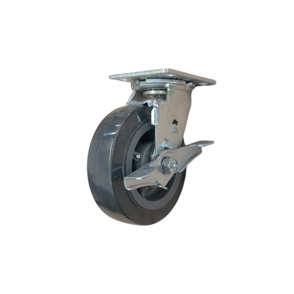 RODAJA GIRATORIA CON FRENO LATERAL METALICO - MOD GS 62 MR GRAY FL IMP