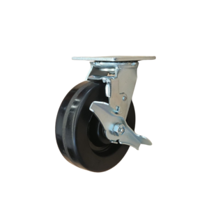 RODAJA GIRATORIA CON FRENO LATERAL METALICO - MOD GS 62 RF BLACK FL