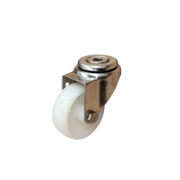 RODAJA GIRATORIA OJILLO CENTRAL BASE INOXIDABLE SIN FRENO - MOD GLES 314 NNS INOX FP
