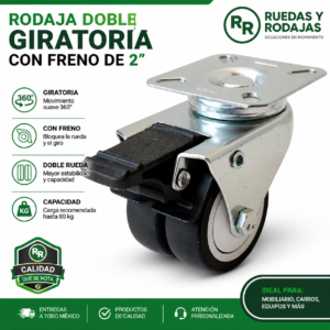 rodaja doble con freno en mexico