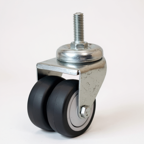 RODAJA GIRATORIA DOBLE RUEDA ESPIGA SIN FRENO - MOD GLE 210 DUPLO