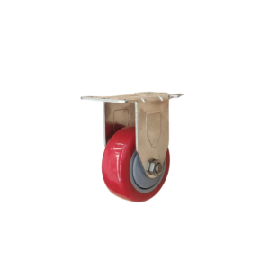 RODAJA FIJA PLACA INOXIDABLE 304 - MOD FLA 312 RED POLY INOX
