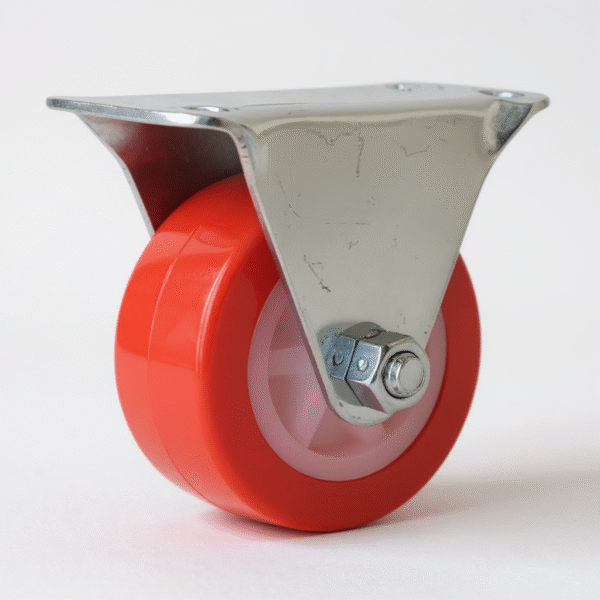 RODAJA FIJA DE 2" RUEDA POLIURETANO ROJO