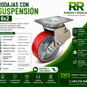 rodajas industriales con suspension en Mexico