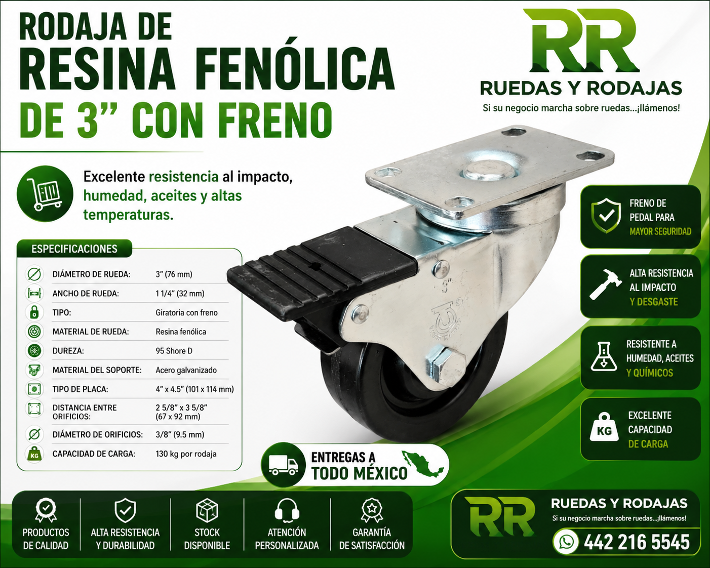 rodajas industriales fenolicas de 3 en mexico