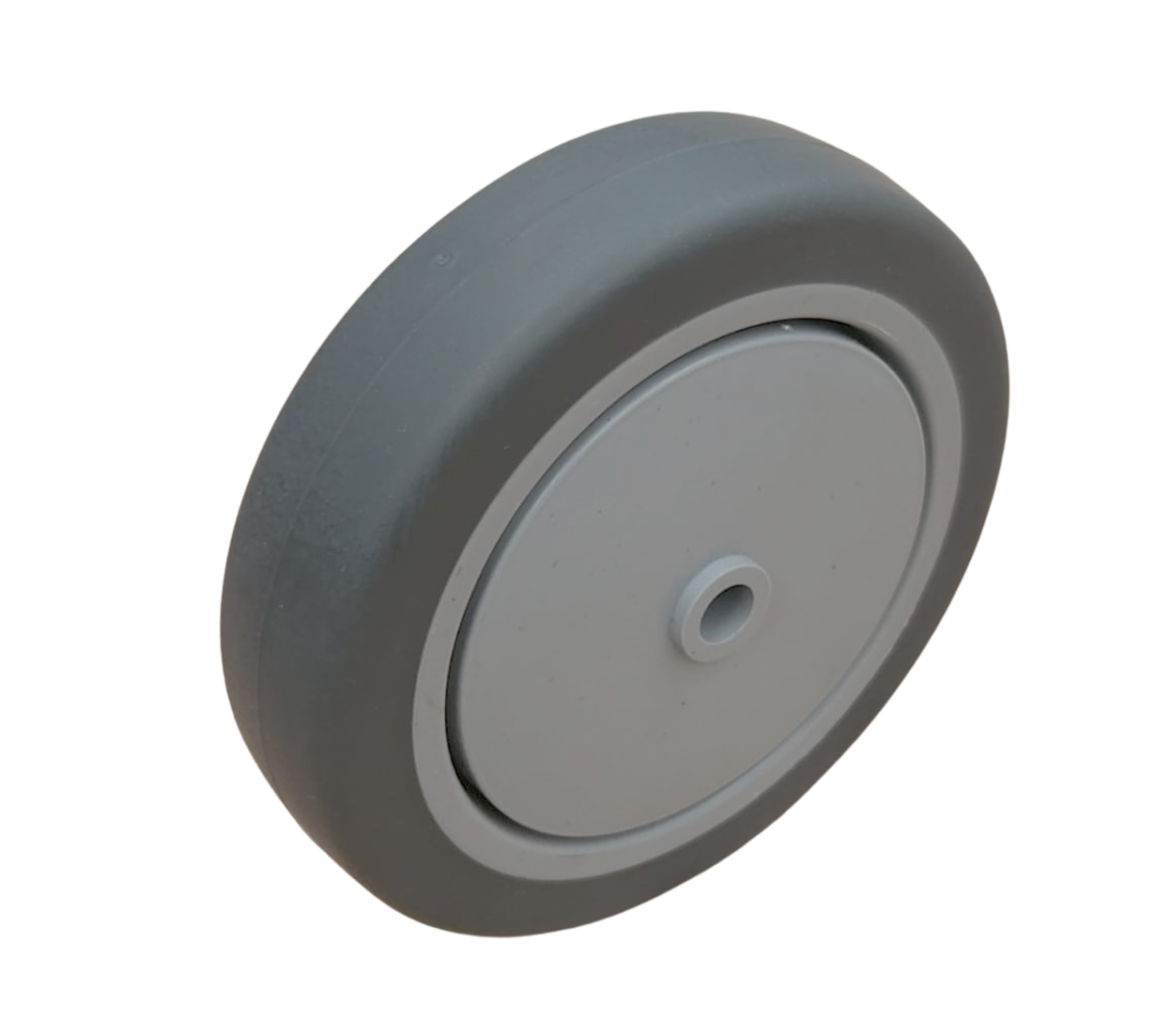 RUEDA DE HULE GRIS TERMO PLASTICO DE 5"
