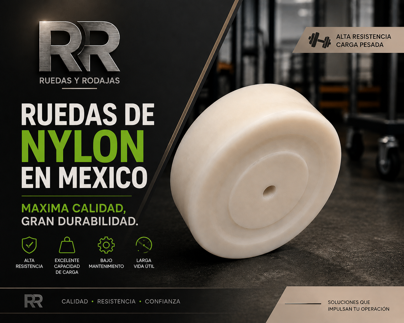 ruedas de nylon 6x2 en mexico