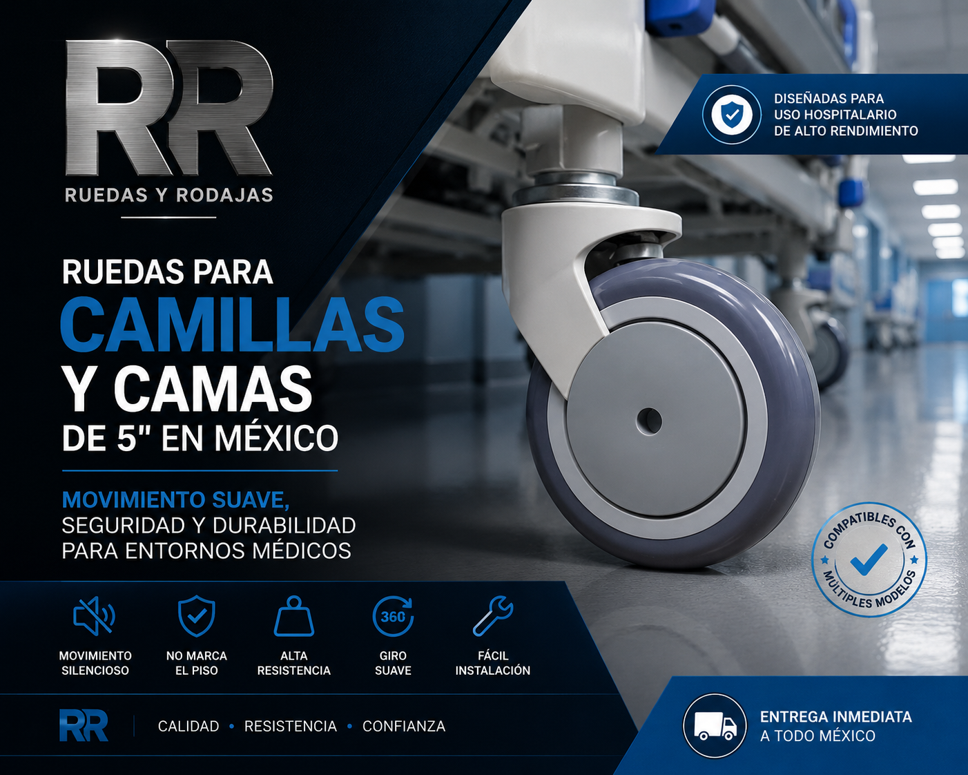 ruedas para camilla en queretaro