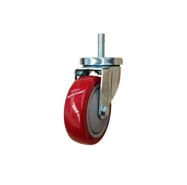 RODAJA GIRATORIA SIN FRENO - MOD GLE 412 POLY RED