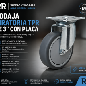 rodaja giratoria tpr de 3 en mexico