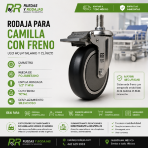 rodajas para camilla con freno
