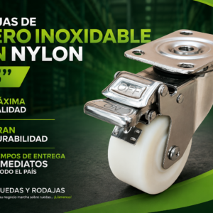 rodajas de acero inoxidable con ruedas de nylon en mexico