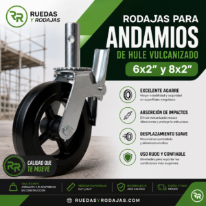 rodajas para andamios de hule en mexico entrega inmediata