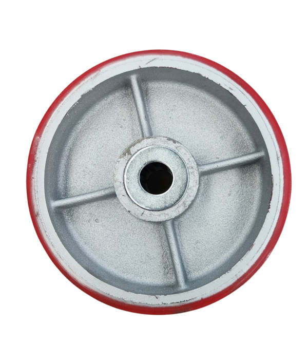 RUEDA DE FIERRO POLIURETANO USO PESADO INDUSTRIAL - MOD R 83 FP IMP 8" - Imagen 2