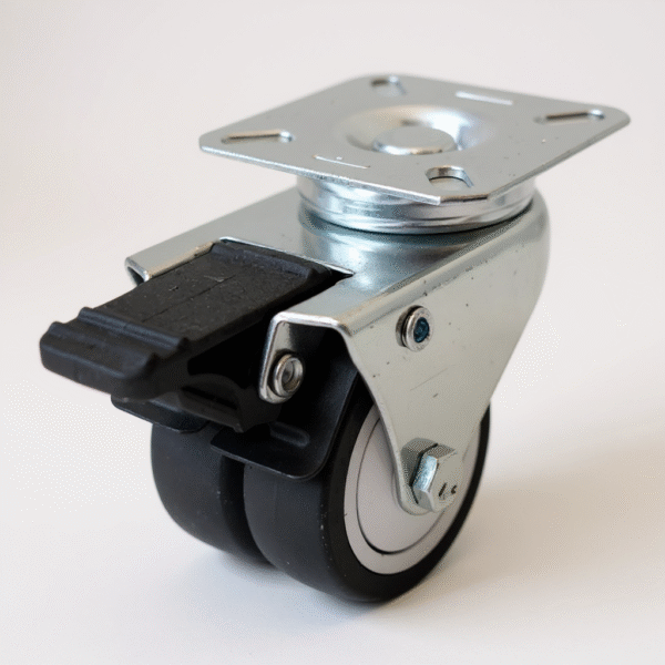 RODAJA GIRATORIA DOBLE RUEDA CON FRENO DE PEDAL - MOD GLA 210 DUPLO FP