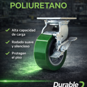 Rodajas de Nylon con Poliuretano en México | Alta Resistencia Industrial