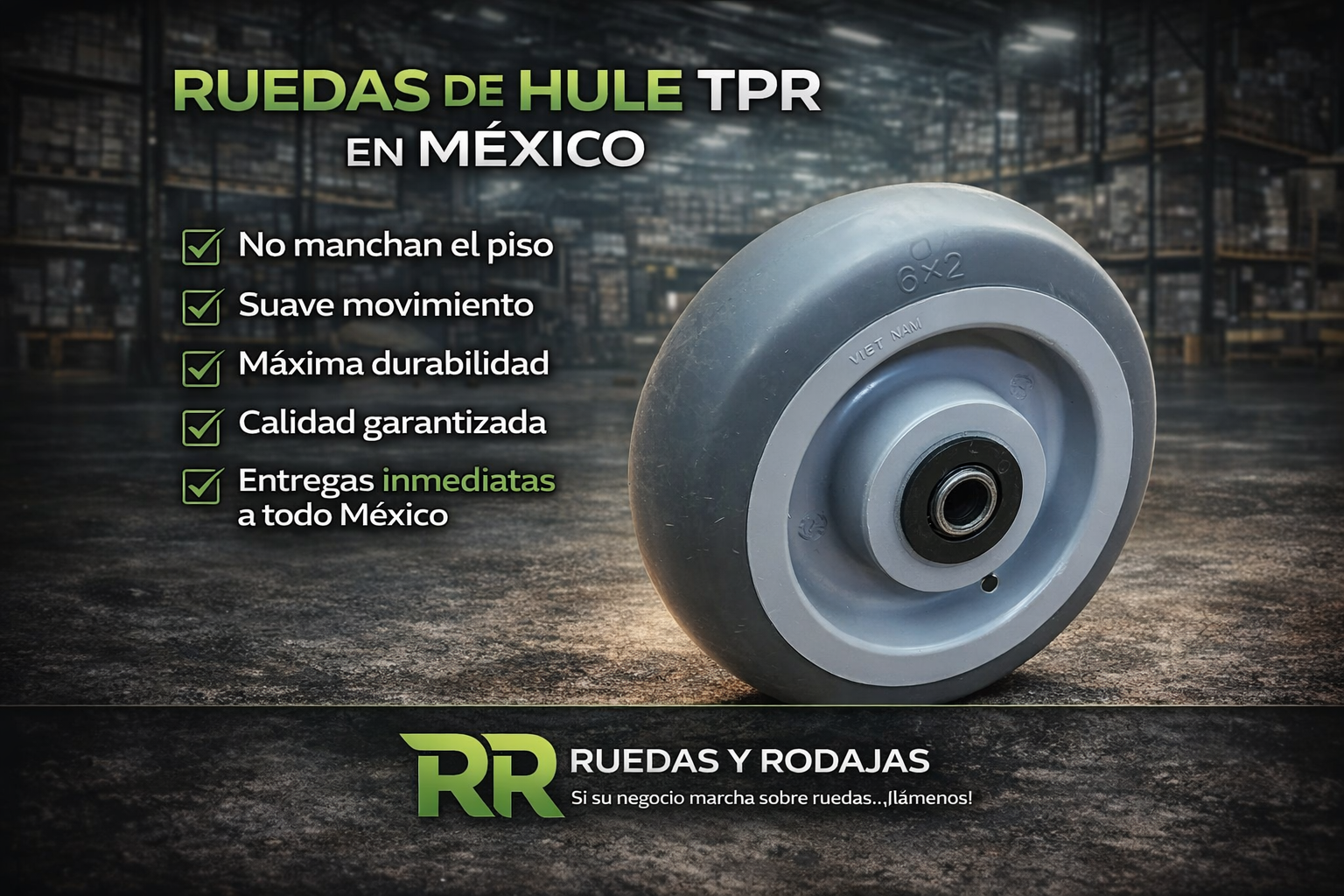 Ruedas de Hule Gris TPR