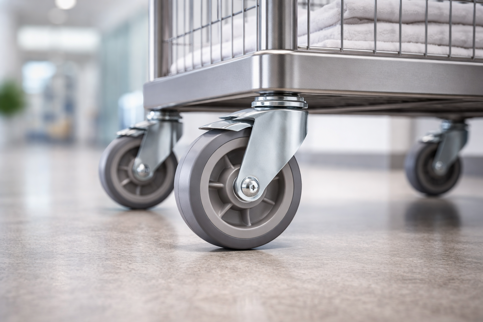 Ruedas de hule gris TPR en México para uso industrial