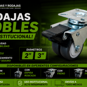 Rodajas de doble rueda en México | Alta estabilidad y resistencia