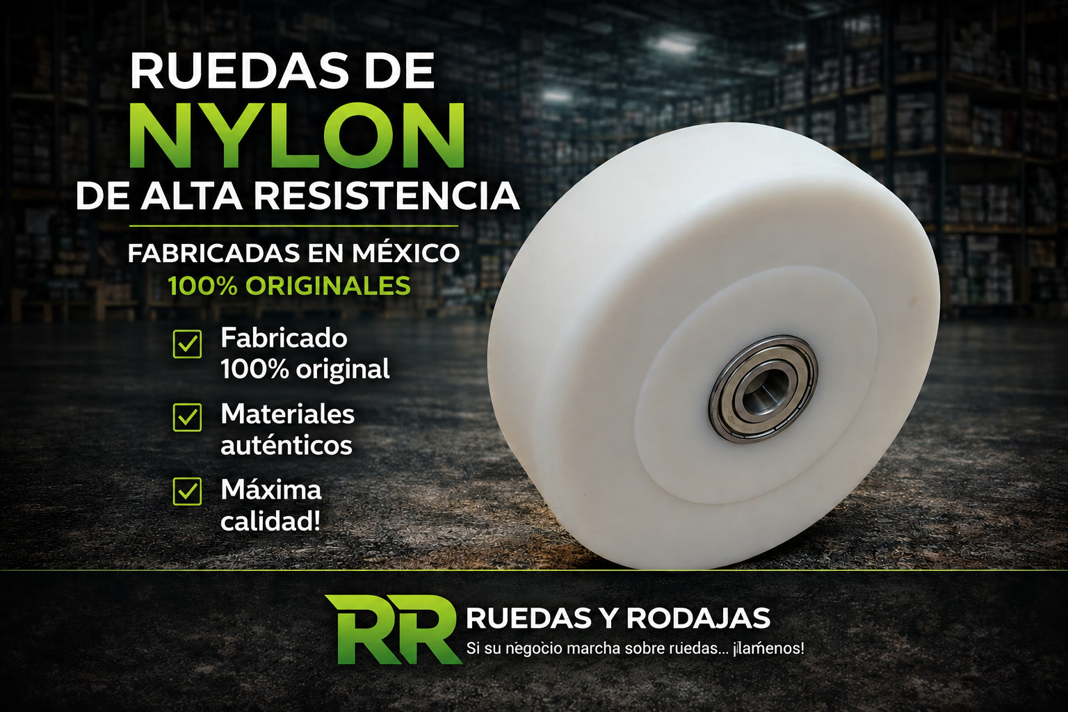 ruedas de nylon en mexico para carros y plataformas de carga