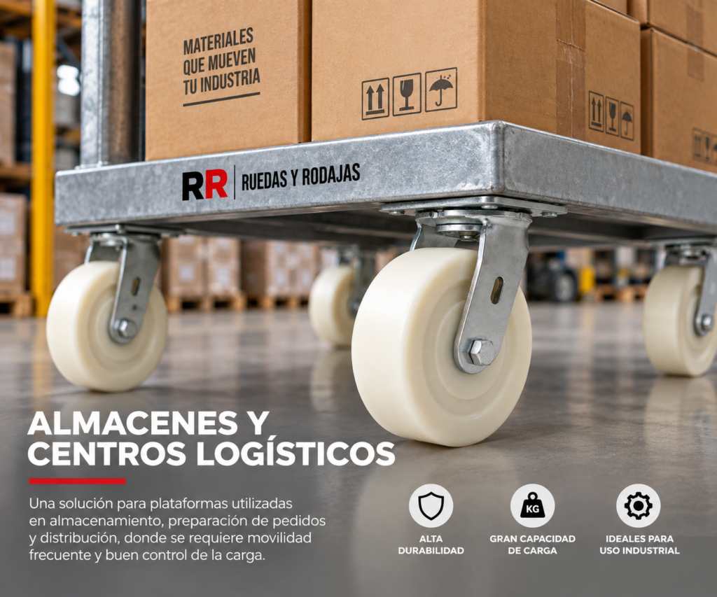 Rodajas de nylon para almacenes y centros logísticos